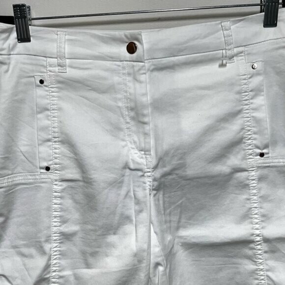 NWT Chico s Comfort Utility Convertible Bermuda Slim Short White Womens SZ 00 - Picture 4 of 5